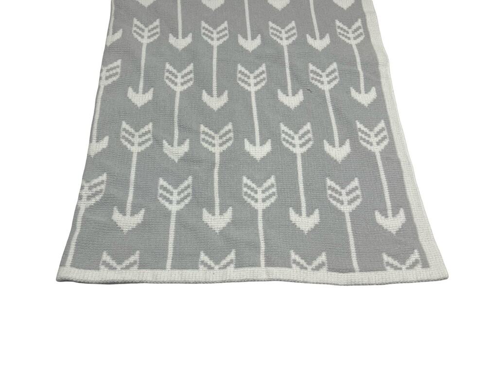 HARPER CANYON Super Soft Luxe Baby Blanket Gray White Chenille